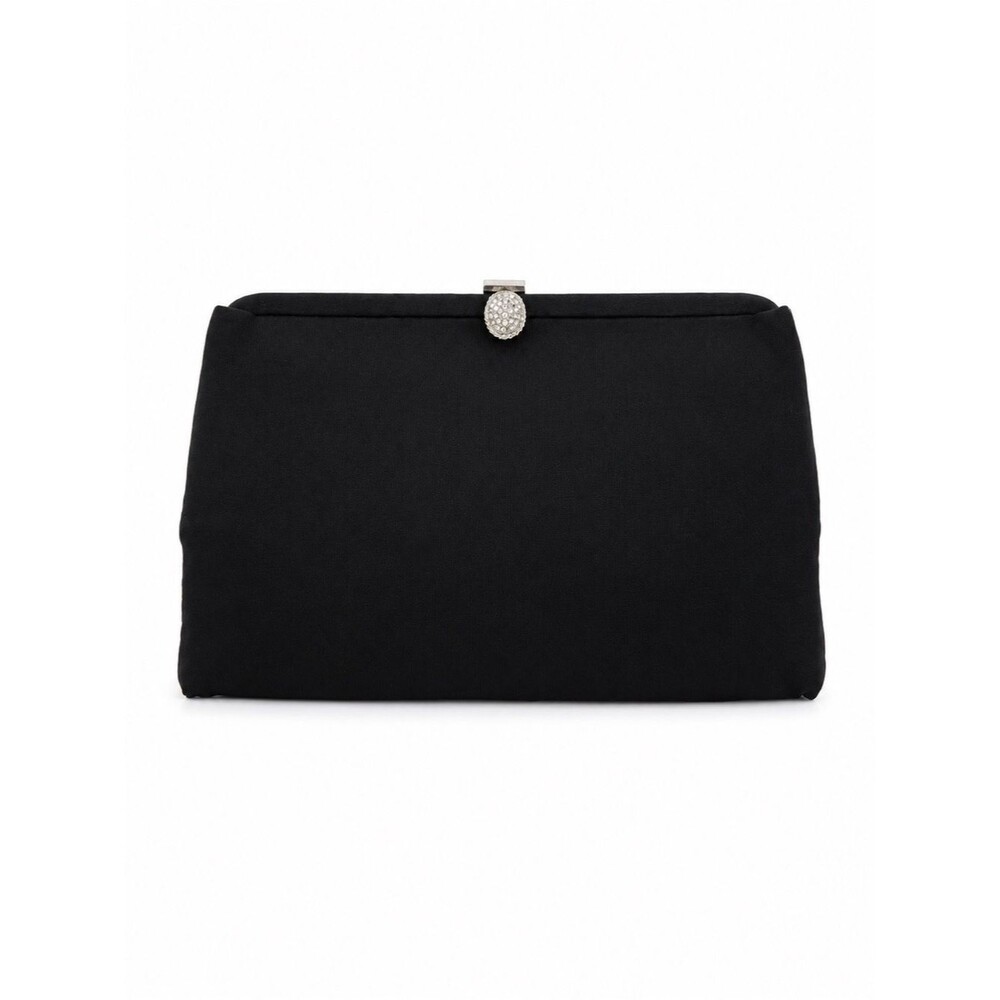 Bobbie Jerome Vintage Navy Blue Clutch Bag Evening Purse Satin Interior 60s